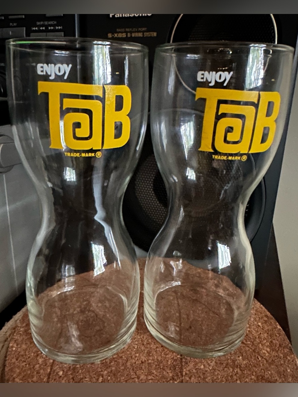 Set of 2 70s Tab Glasses